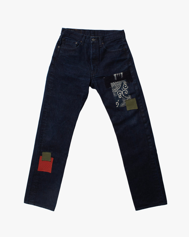 Kiriko Custom Patched Denim Jeans, Levi&