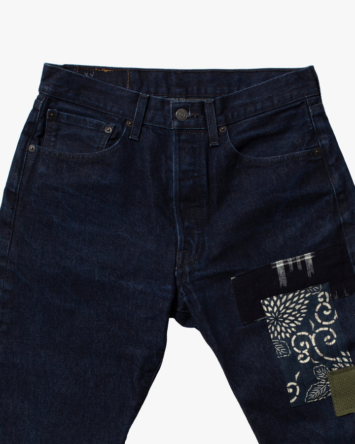 Kiriko Custom Patched Denim Jeans, Levi&