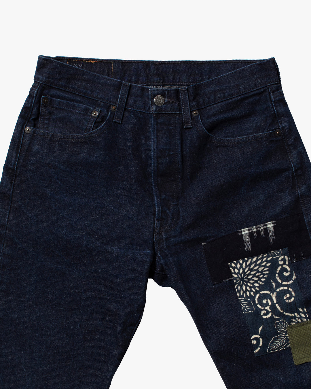 Kiriko Custom Patched Denim Jeans, Levi&