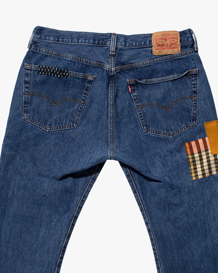 Kiriko Custom Patched Denim Jeans, Levi&