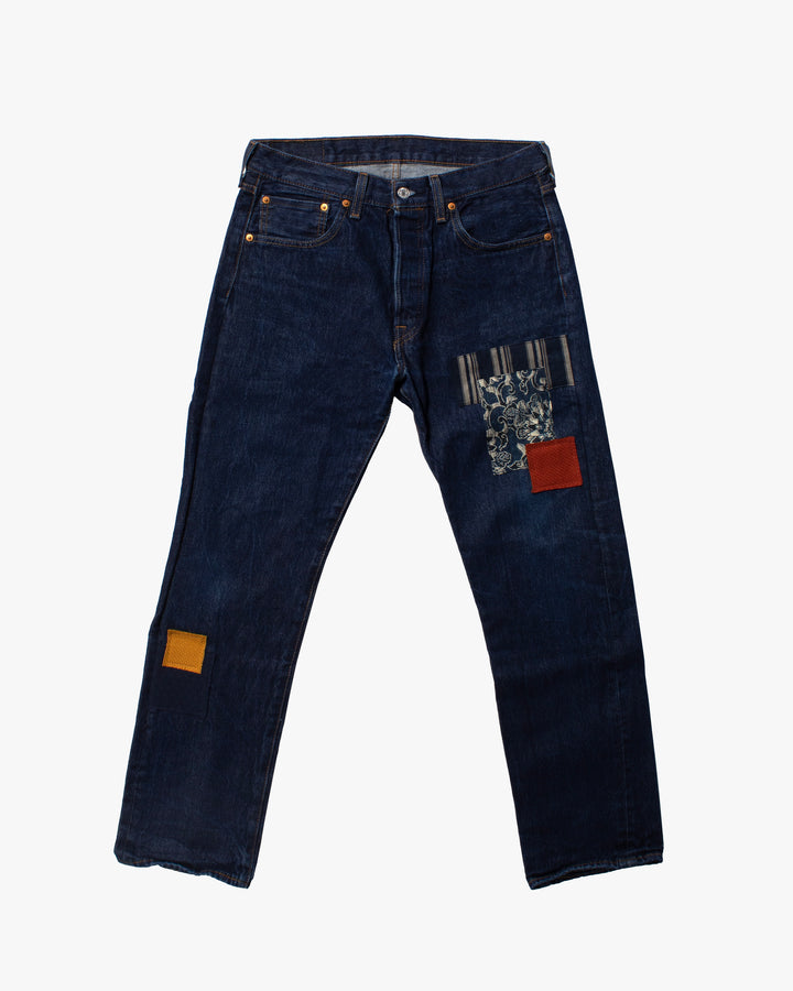 Kiriko Custom Patched Denim Jeans, Levi&