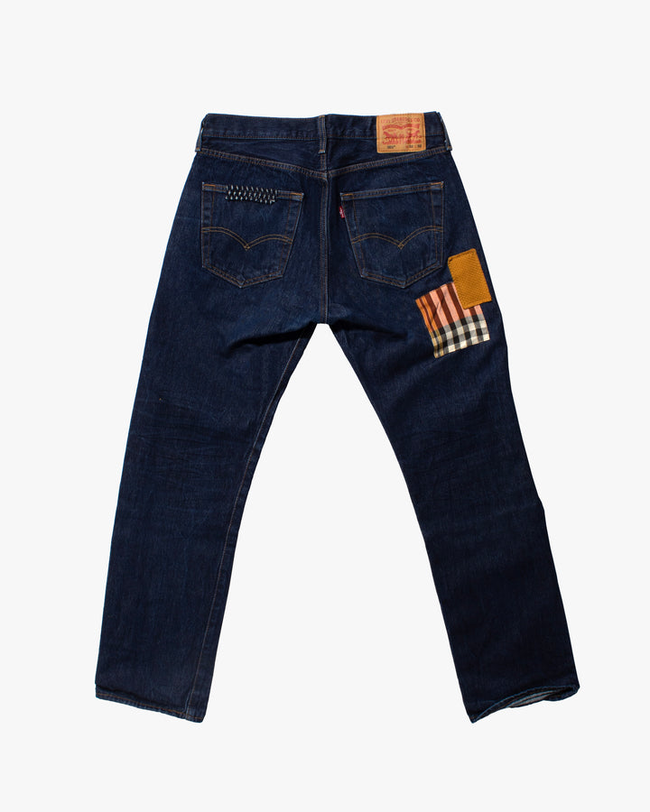 Kiriko Custom Patched Denim Jeans, Levi&