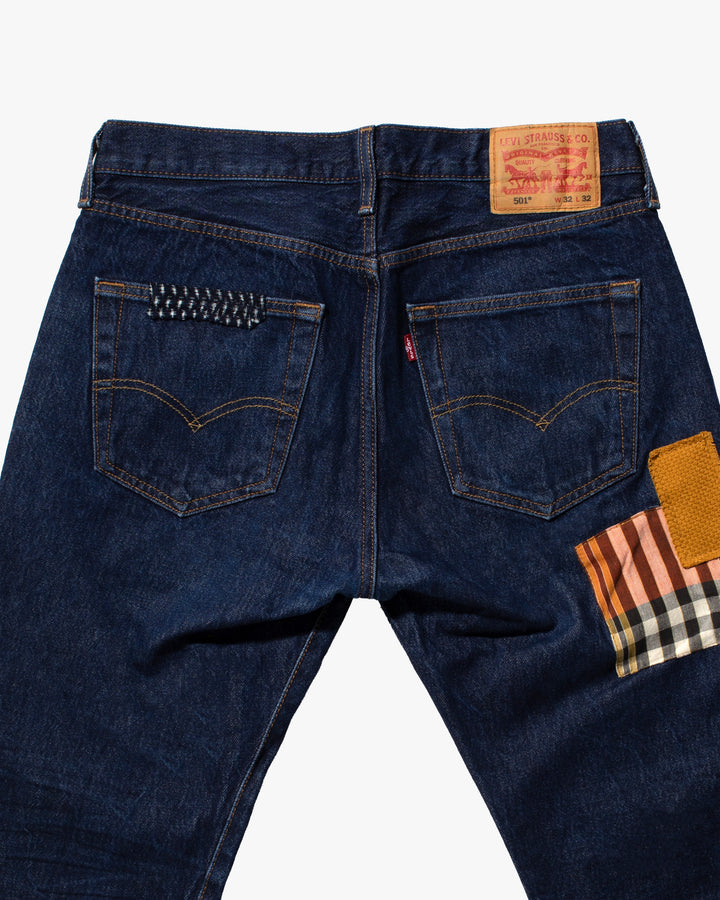 Kiriko Custom Patched Denim Jeans, Levi&