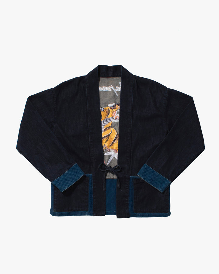 Japanese Repro Noragi, L, Momotaro, Denim Tiger