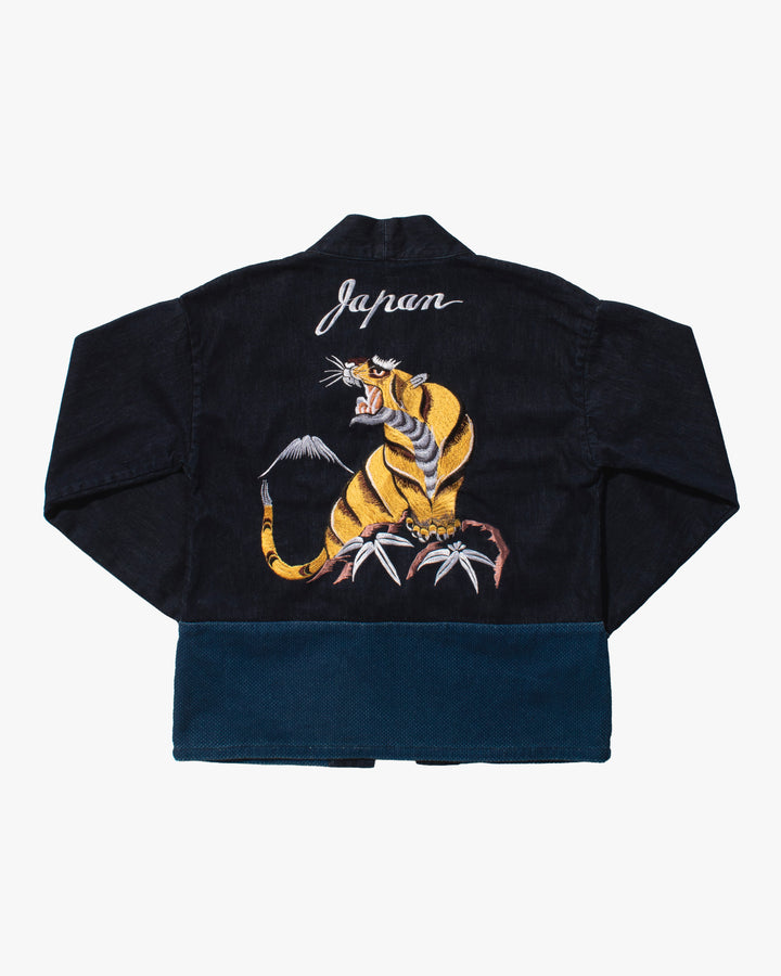 Japanese Repro Noragi, L, Momotaro, Denim Tiger