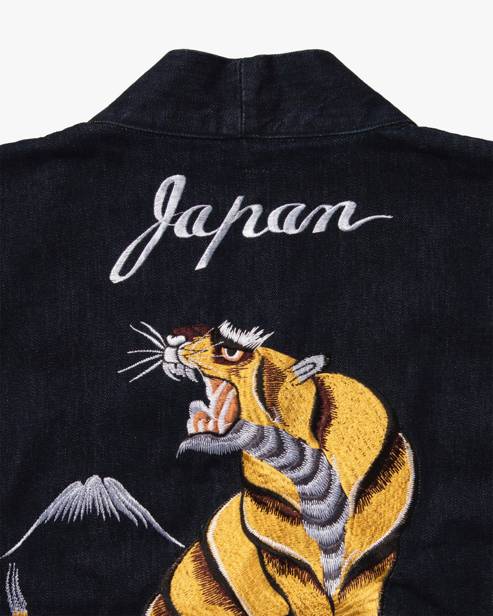 Japanese Repro Noragi, L, Momotaro, Denim Tiger