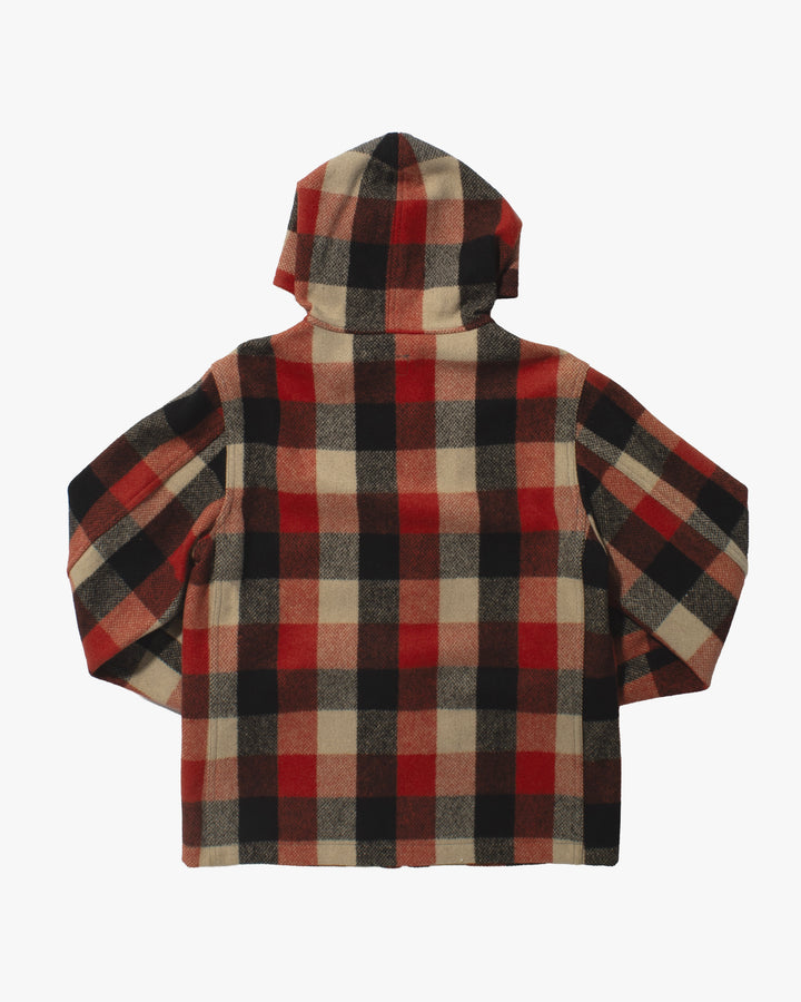 Japanese Repro Zip Hoodie, L, Slap Shot, Red Plaid