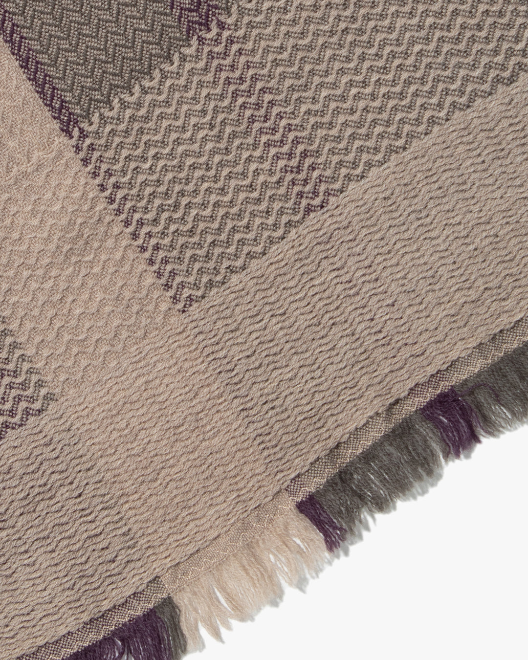 Kobo Oriza Muffler, Autumn Leaves, Purple and Gray