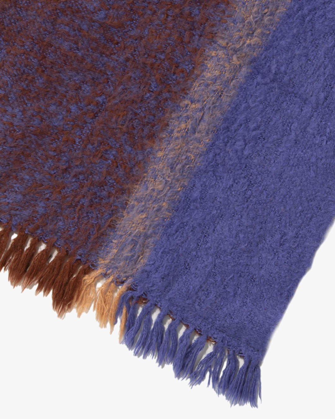 Kobo Oriza Snood, Brushed Cotton, Brown and Blue