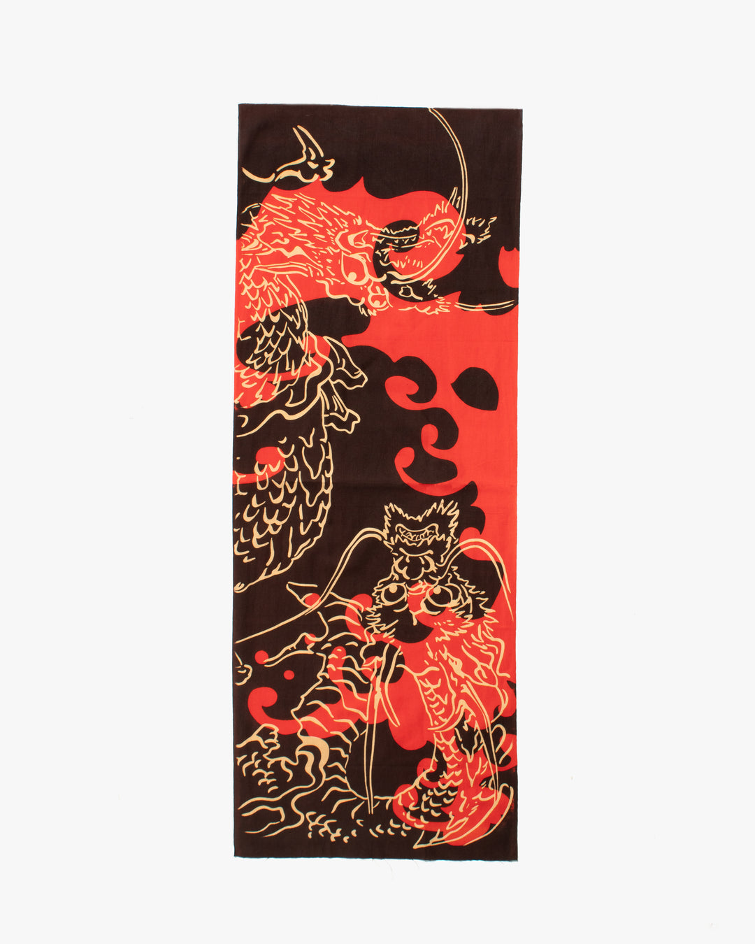Tenugui, Chusen-Zome, Black and Red Kasane Tatsu