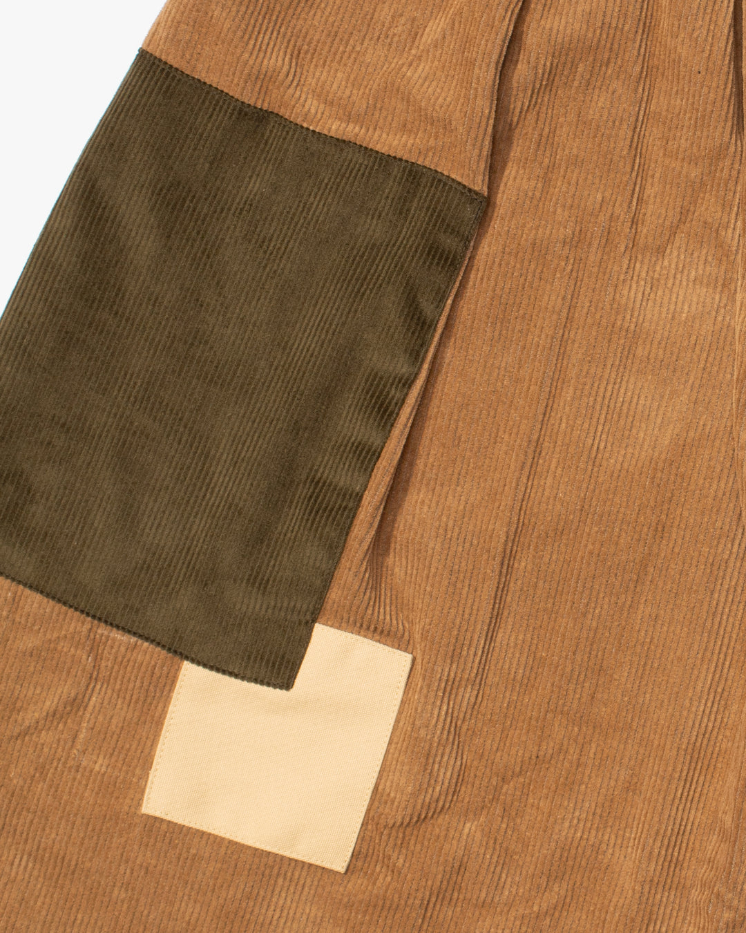 Kiriko Custom Wide Leg Pants, Heavy-Weight Corduroy Patched, Tan