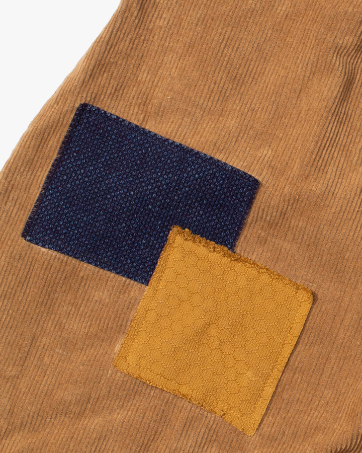 Kiriko Custom Wide Leg Pants, Heavy-Weight Corduroy Patched, Tan