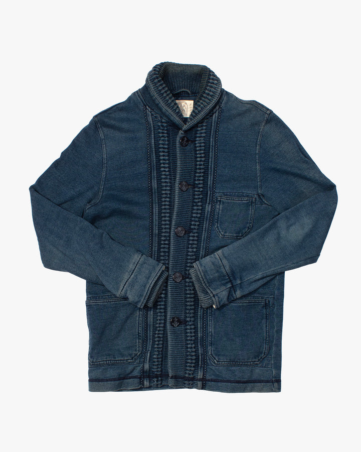 Japanese Repro Chore Coat, M, L & Jeans, Knit Detailing