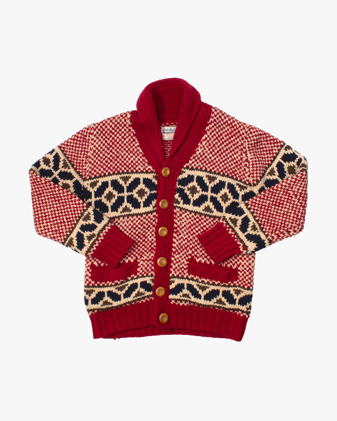 Japanese Repro Cardigan, L, Anti Ballistic, Red Chevrons