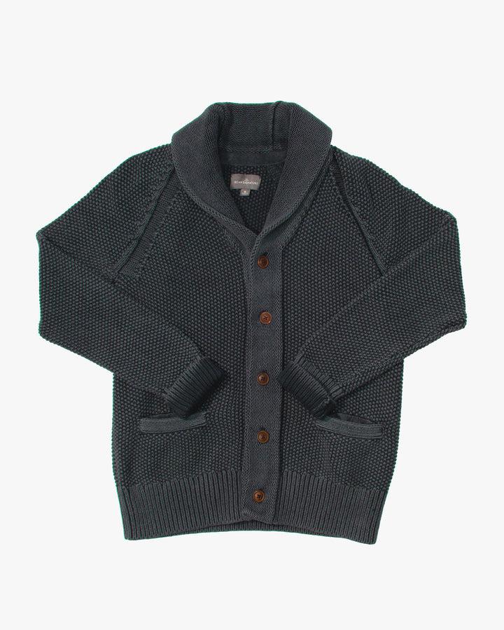 US Vintage Cardigan, L, LL Bean Signature, Slate