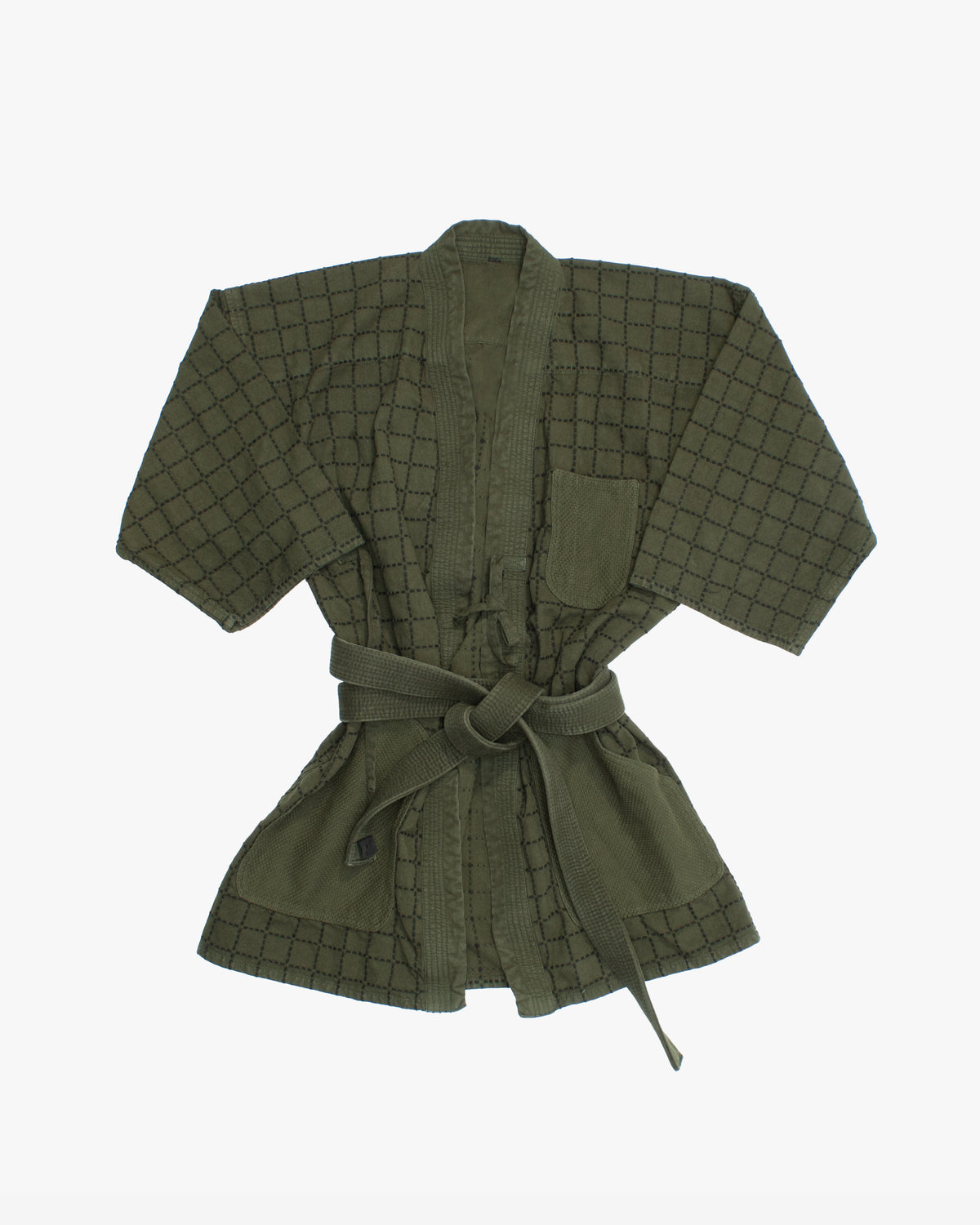 Kiriko Custom Dyed Kendogi Jacket with Pockets, Aimirucha, Style B