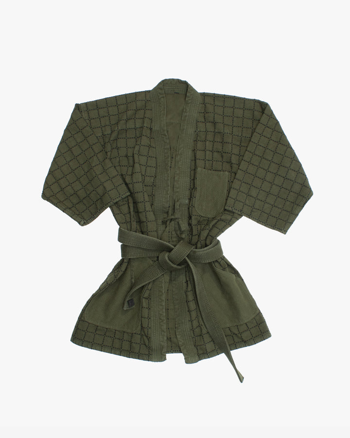 Kiriko Custom Dyed Kendogi Jacket with Pockets, Aimirucha, Style B