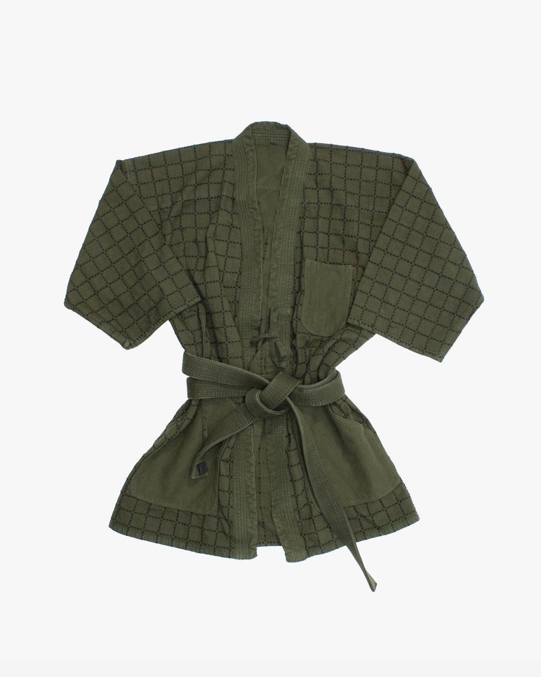 Kiriko Custom Dyed Kendogi Jacket with Pockets, Aimirucha, Style B