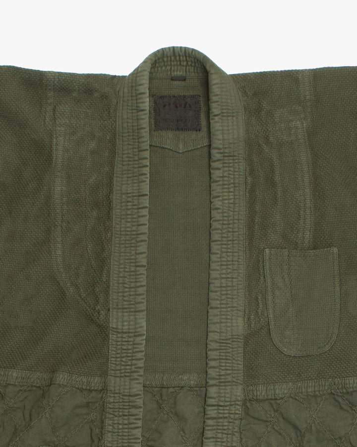Kiriko Custom Dyed Kendogi Jacket with Pockets, Aimirucha, Style C