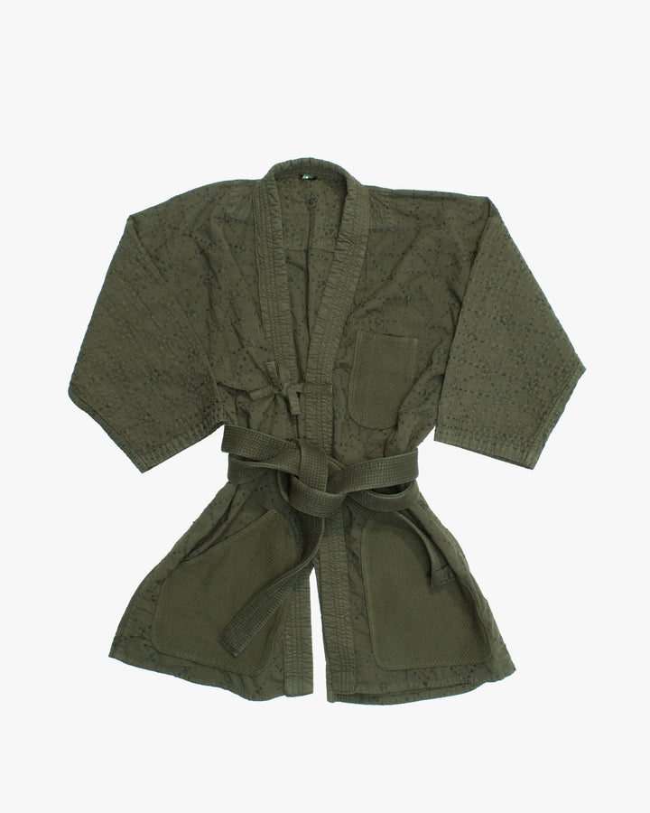 Kiriko Custom Dyed Kendogi Jacket with Pockets, Aimirucha, Style D