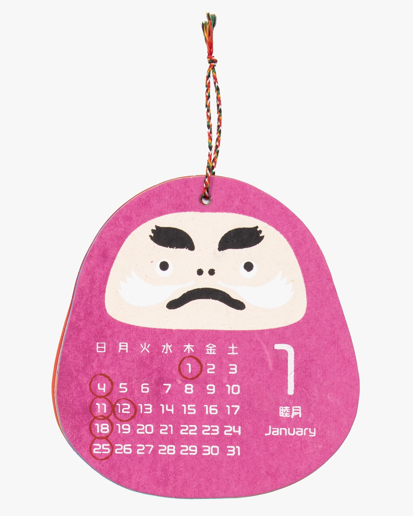 2026 Daruma Monthly Calendar – Kiriko Made