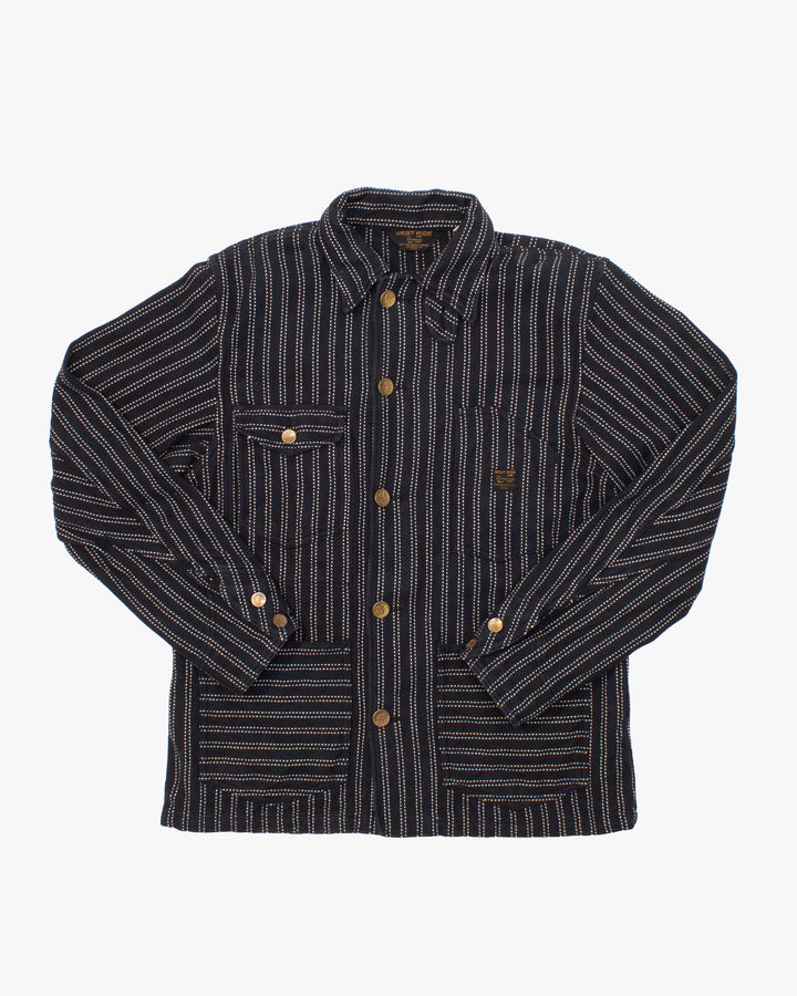 US Vintage Chore Coat, L, West Ride, Dotted Stripes