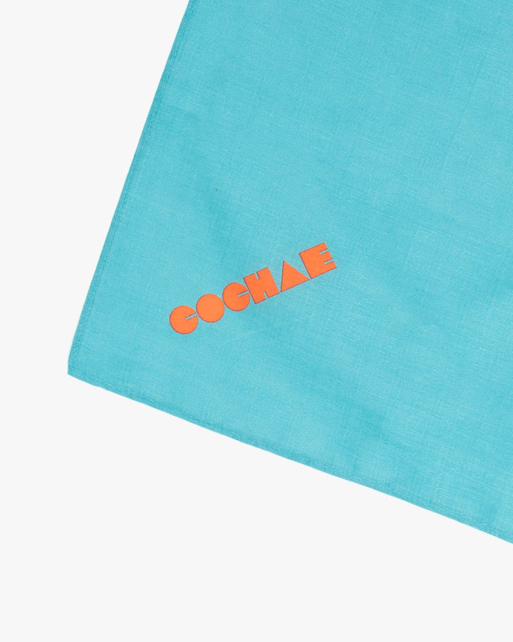 Modern Furoshiki, Musubi, Cochae, Whale in the Morning Sun, Orange 39" x 39"