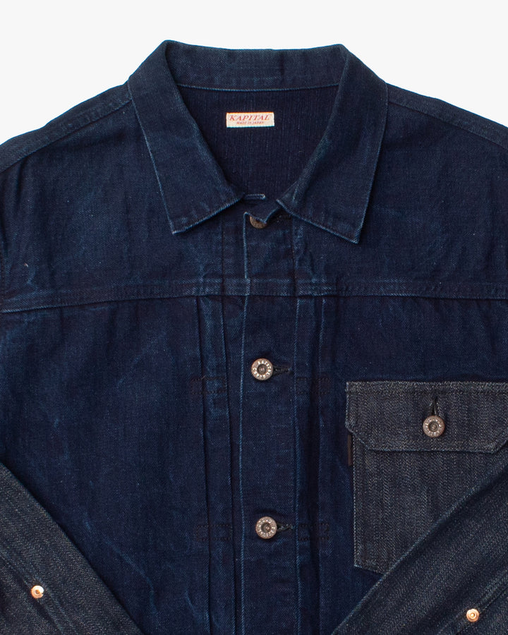 Japanese Repro Type I Trucker Jacket, L, Kapital, Denim