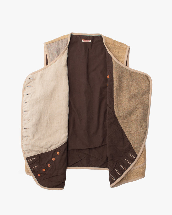 Japanese Repro Vest, L, Kapital, Beige