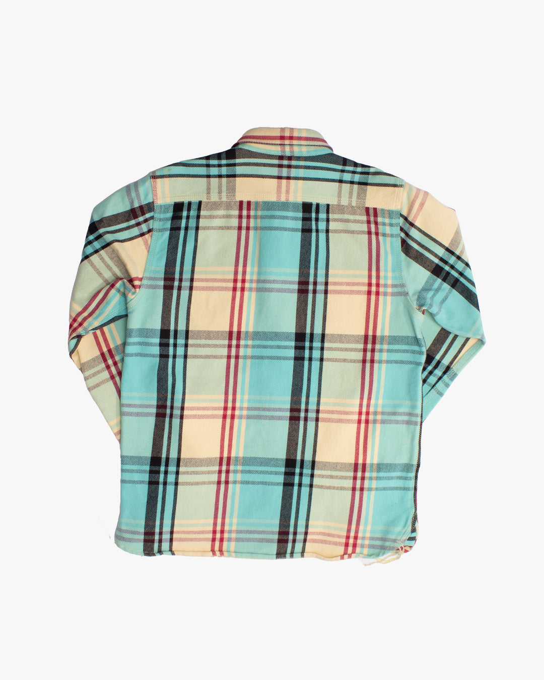 Japanese Repro Button Up Shirt, L, Houston &amp; Inc., Blue Check Flannel