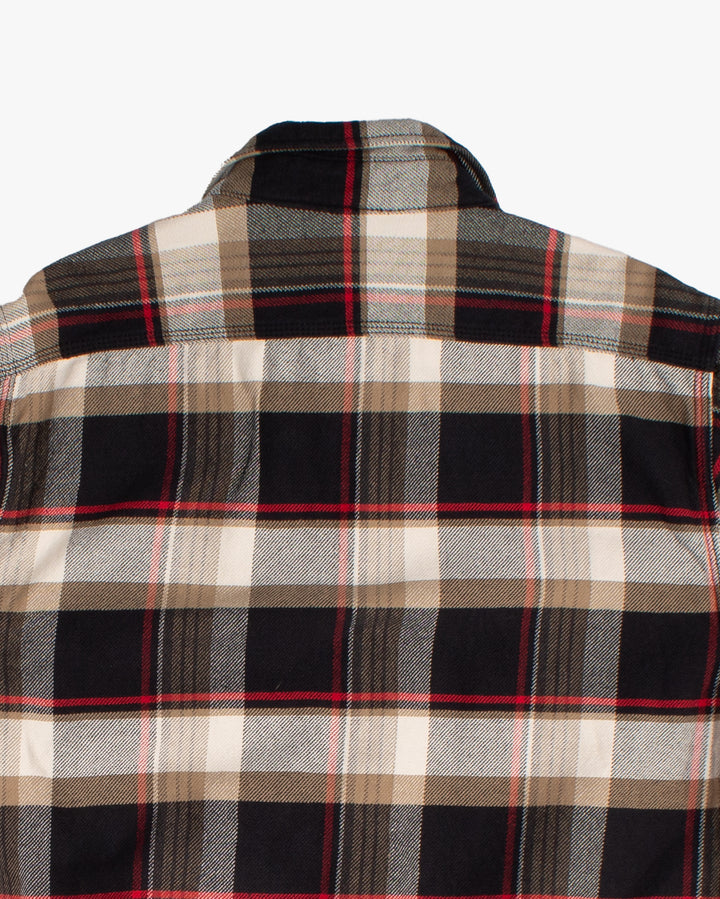 Japanese Repro Button Up Shirt, XXL, Houston &amp; Inc., Black Check Flannel