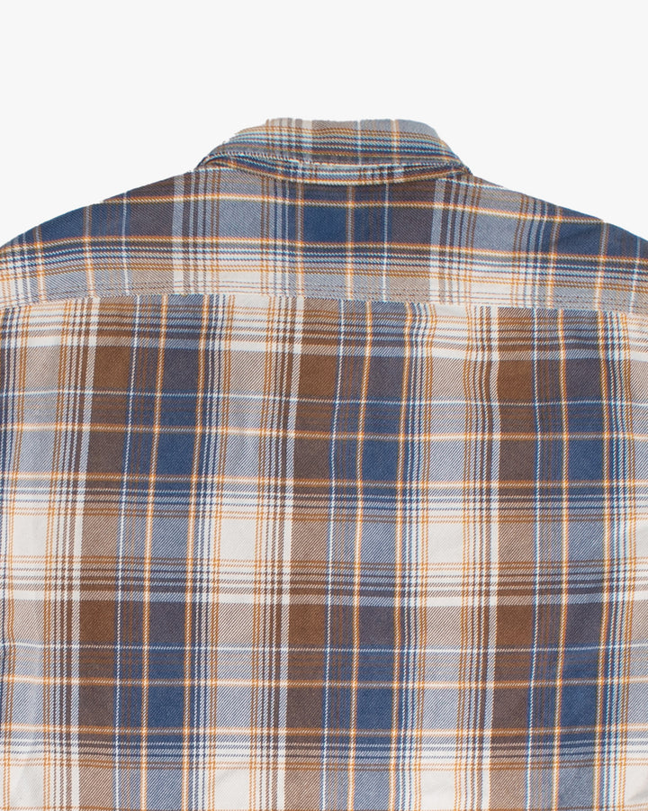 Japanese Repro Shirt, Est. L, Houston &amp; Inc. , Indigo and Ochre Plaid