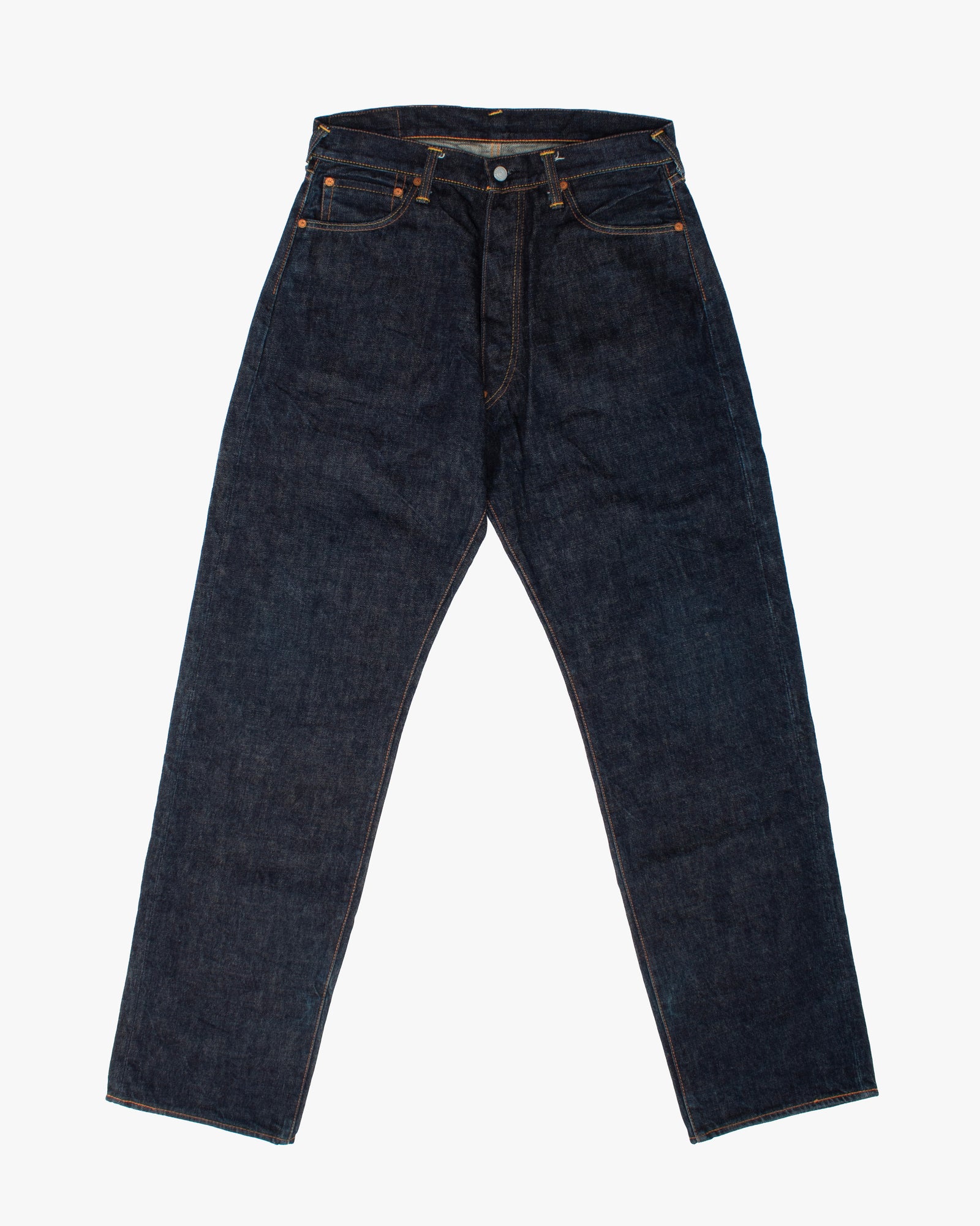 Japanese Repro Denim Jeans, 33, Evisu, Patterned Cream Logo