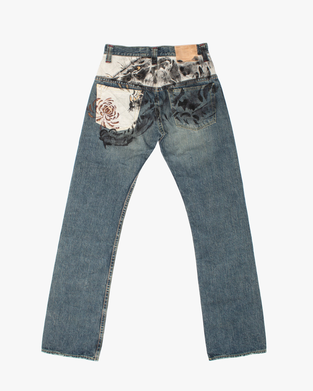 Japanese Repro Denim Jeans, 30, Miara, Painted Jaguar