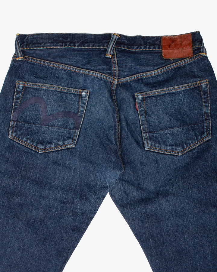 Japanese Repro Denim Jeans, 38, Evisu, Tonal Print