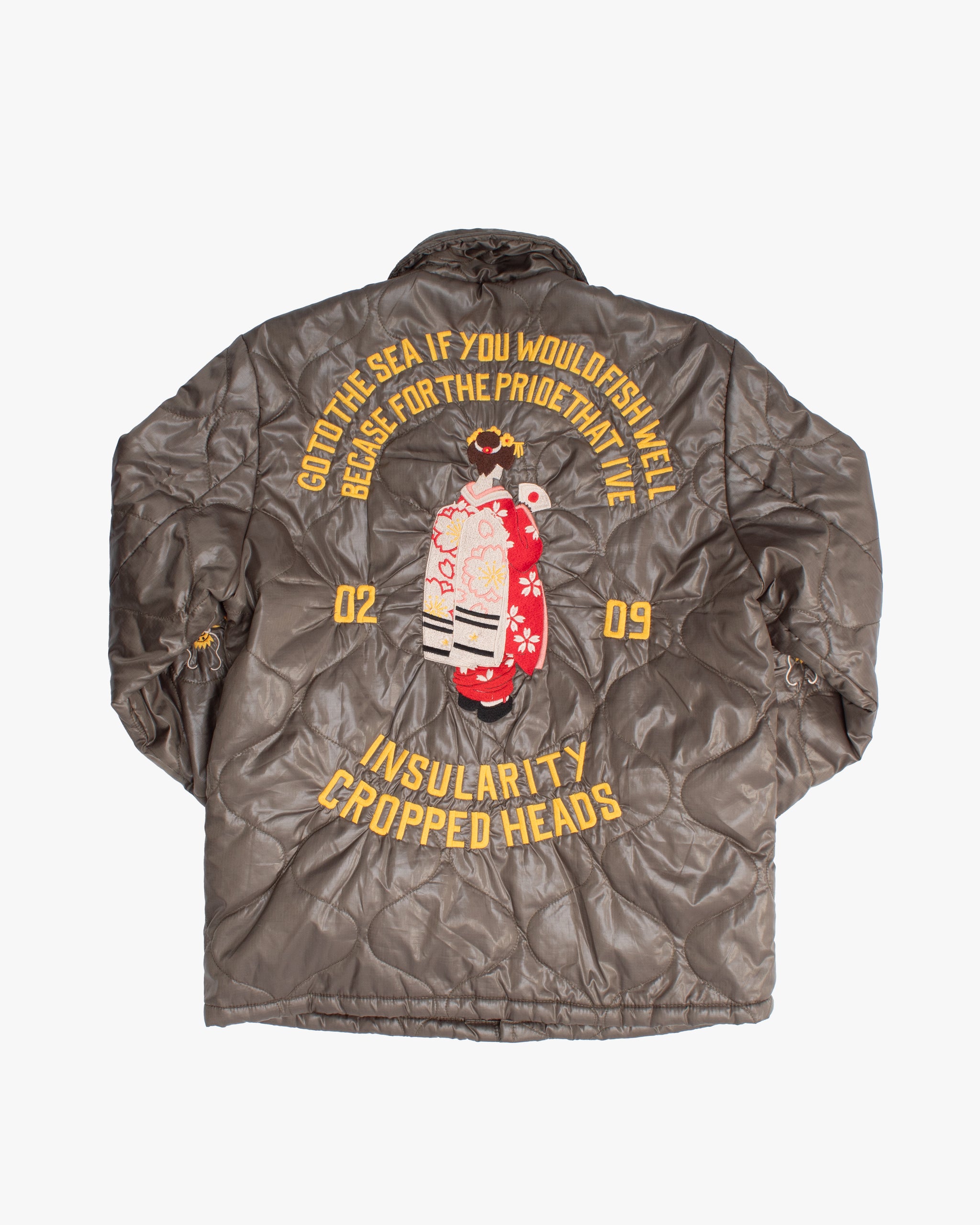 Japanese Repro Jacket, M, Cropped Heads, Nylon Como Jacket