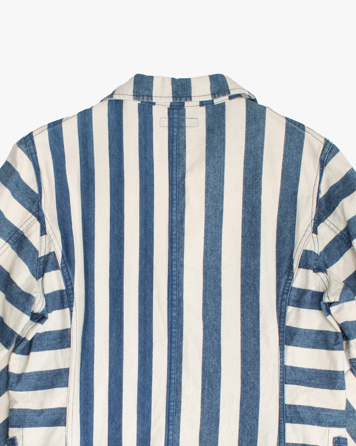 Japanese Repro Shirt, M, Gaijin Made, Blue and White Striped