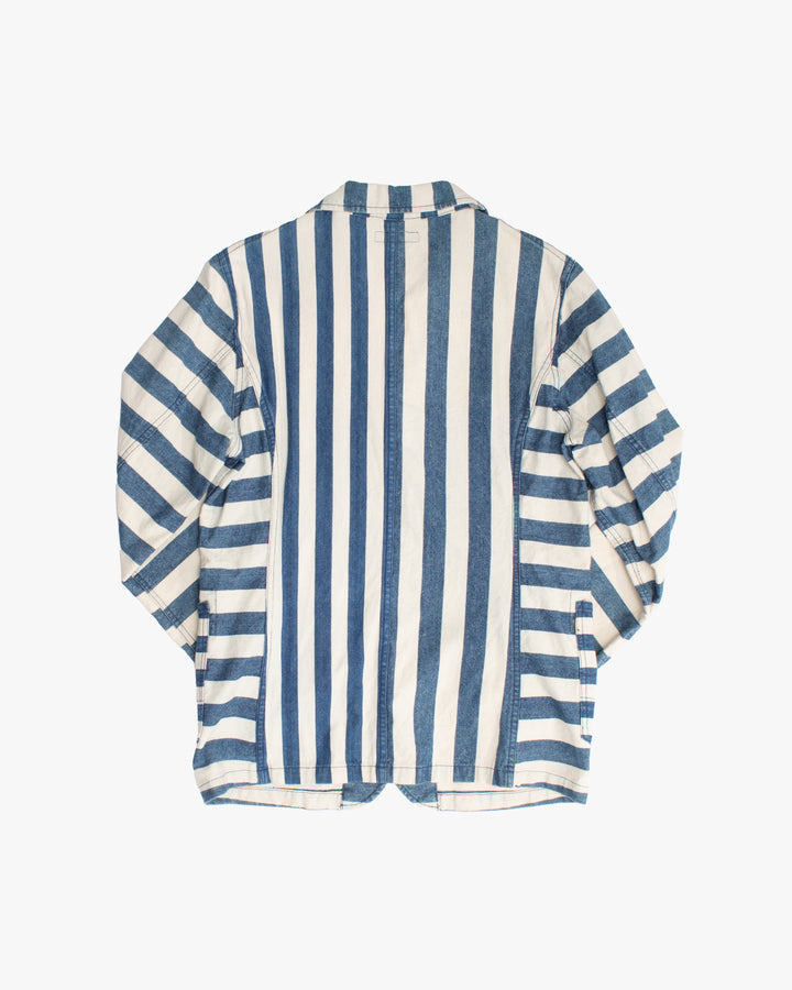 Japanese Repro Shirt, M, Gaijin Made, Blue and White Striped