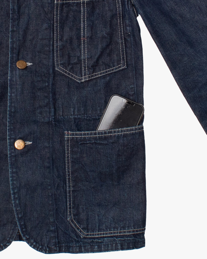 Japanese Repro Jacket, S, Blue Blue, Denim Jacket