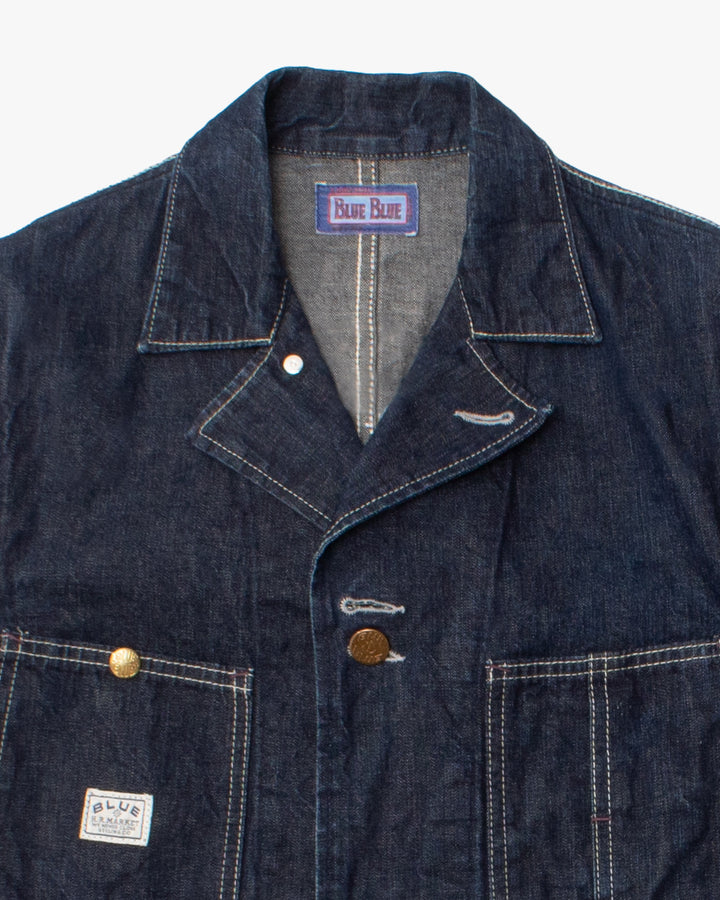 Japanese Repro Jacket, S, Blue Blue, Denim Jacket