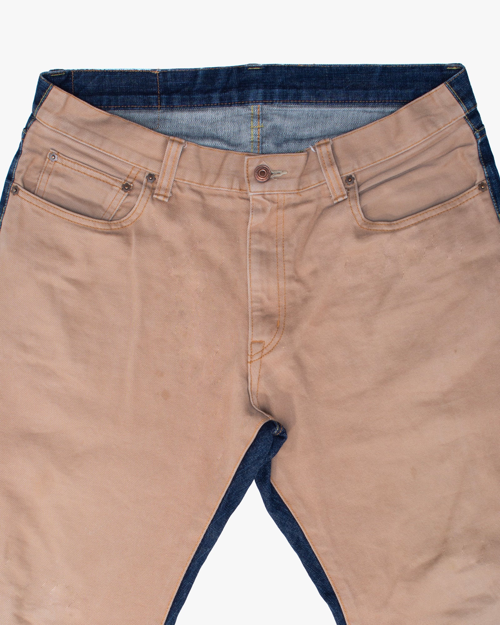 Japanese Repro Denim Jeans, 36, Kojima, Khaki Front