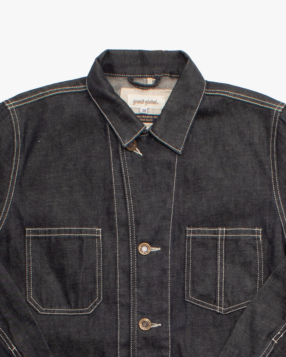 Japanese Repro Shirt, M, Grand Global, Dark Indigo