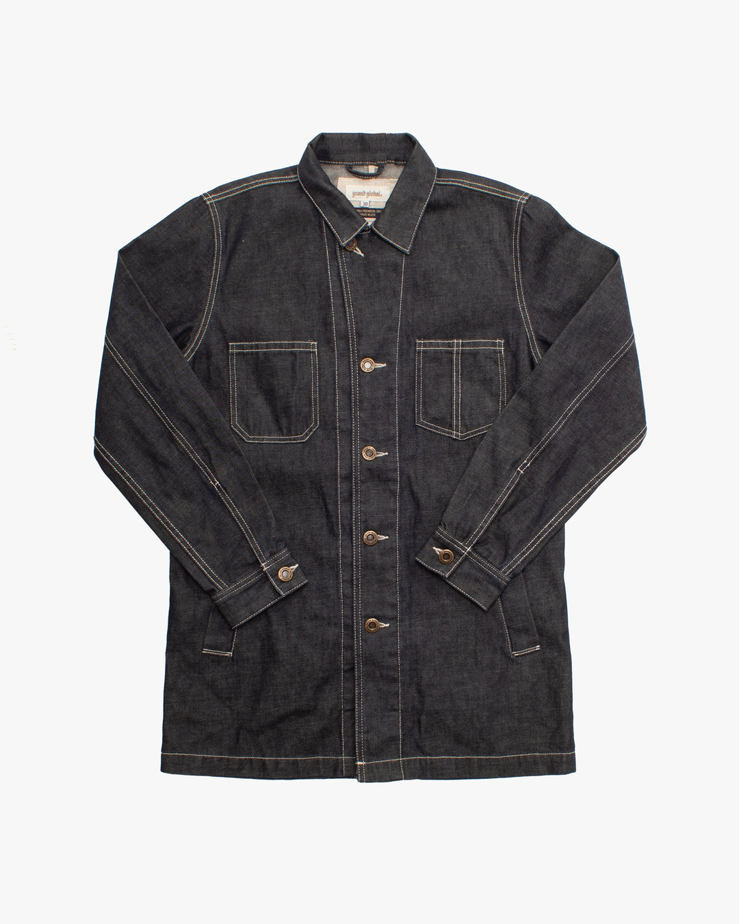 Japanese Repro Shirt, M, Grand Global, Dark Indigo