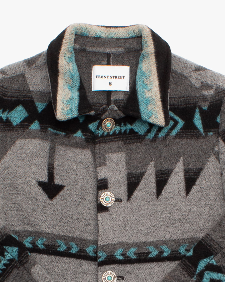 Japanese Repro Jacket, M, Front Street, Gray Multicolor
