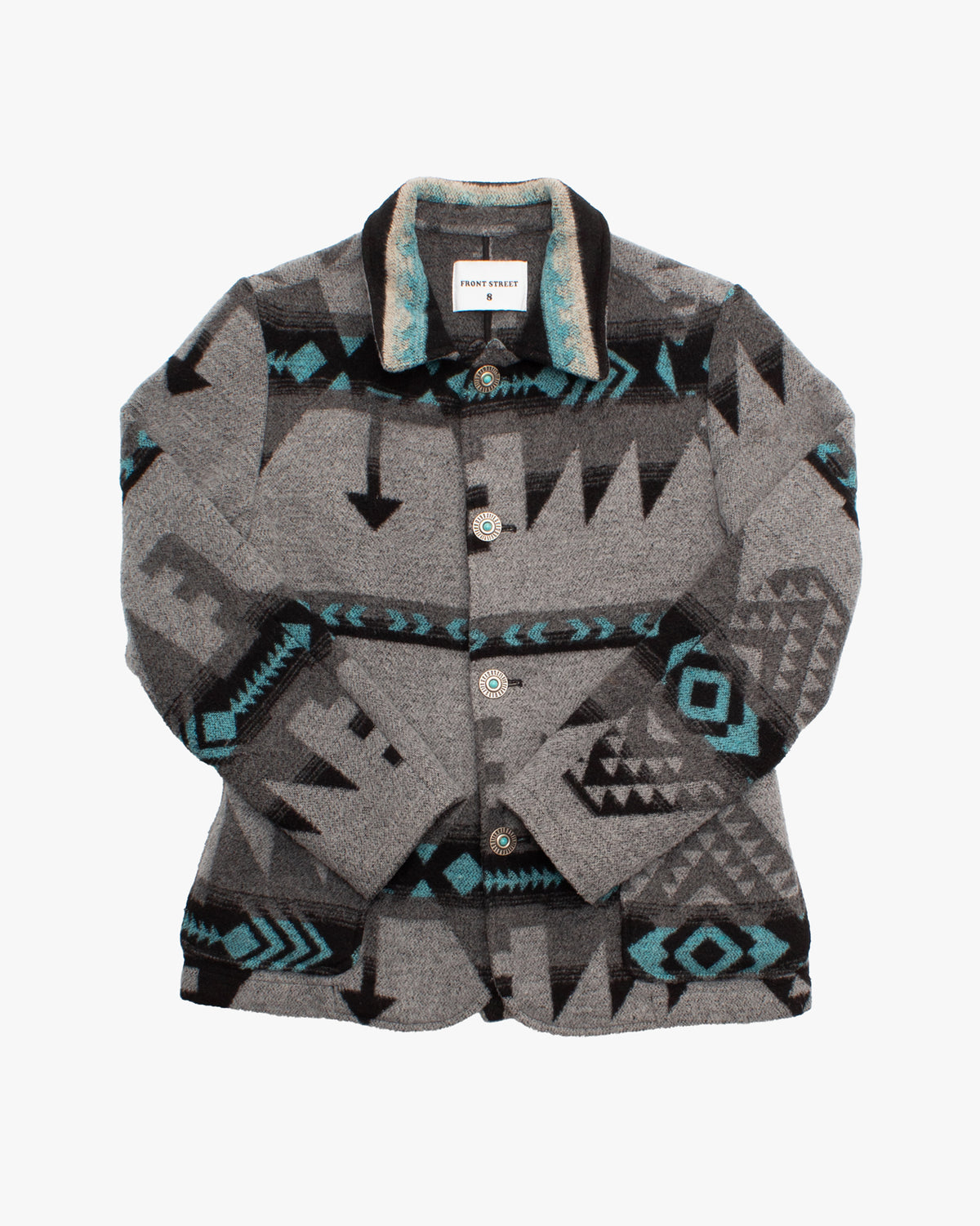 Japanese Repro Jacket, M, Front Street, Gray Multicolor
