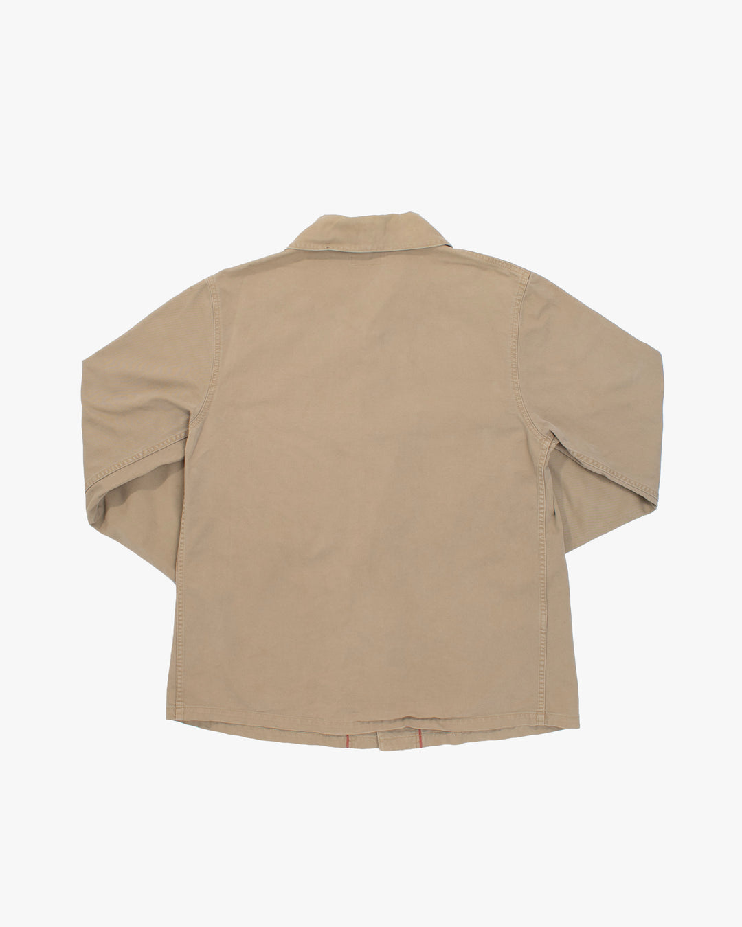 Japanese Repro Chore Coat, L, Blue Blue, Solid Khaki