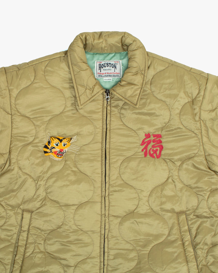 Japanese Repro Jacket, XXL, Houston &amp; Inc., Light Green with Tiger