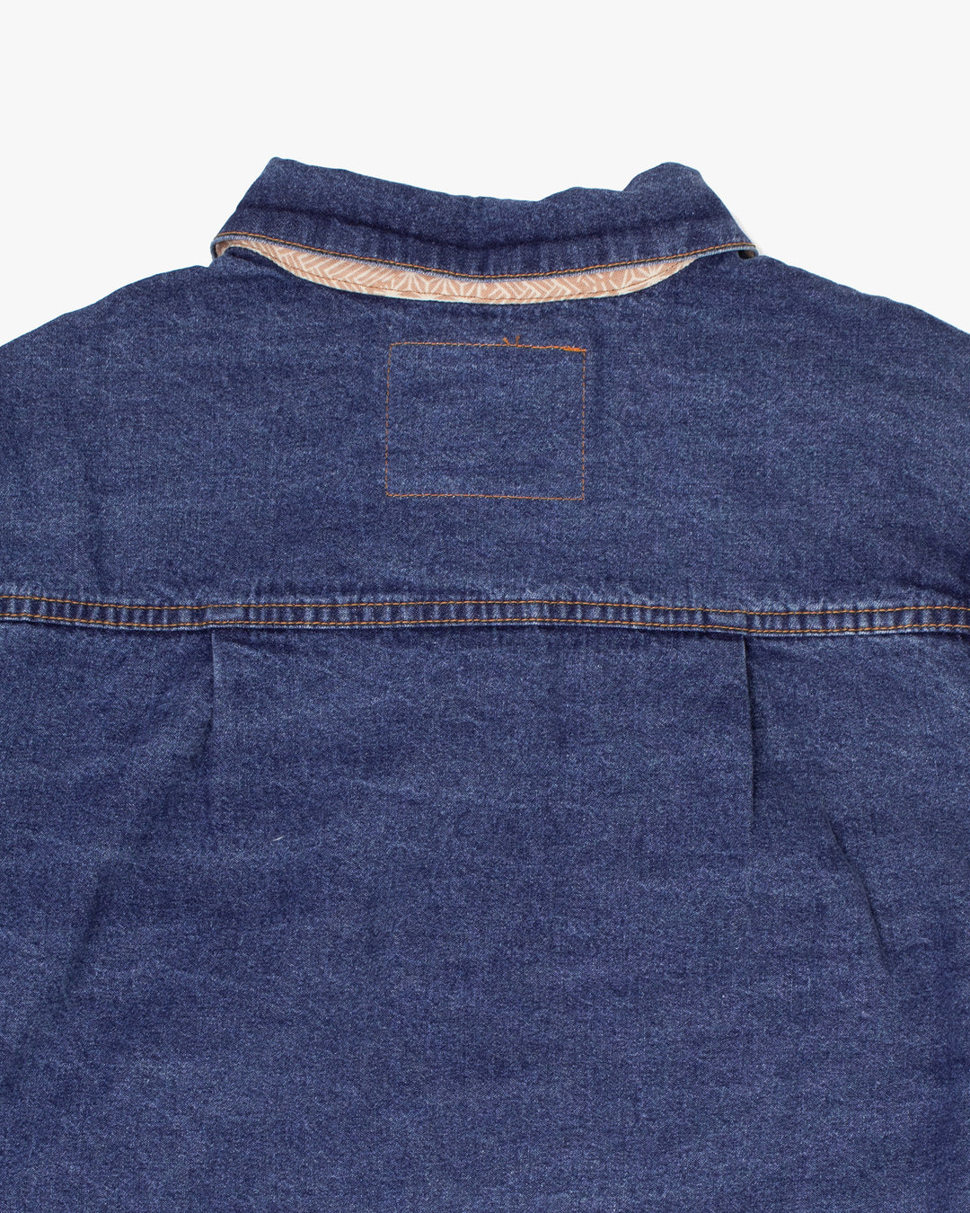 Kiriko Original Type II Denim Trucker Jacket, Trimmed with Patched Multi Fabric, Bleached Denim