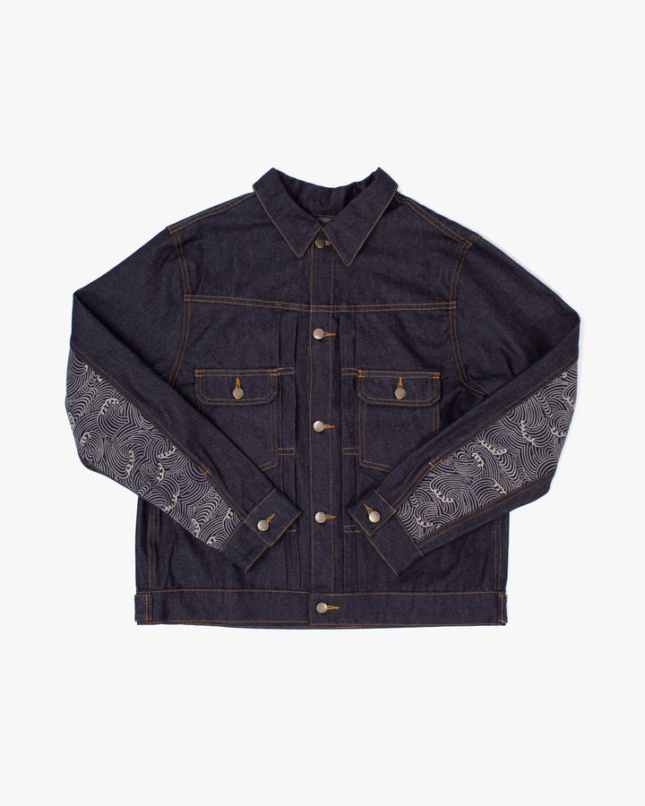 Kiriko Original Type II Trucker Jacket, Dark Wash Denim with