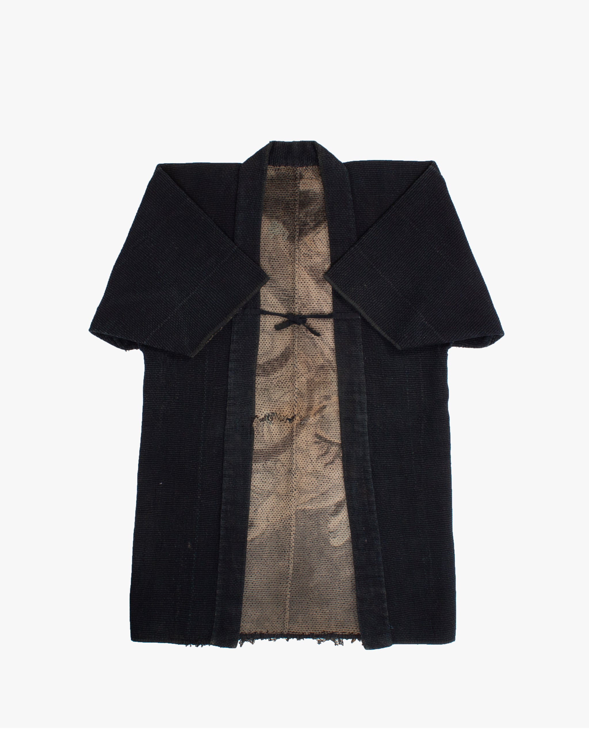 Vintage Noragi Jacket, Full Sashiko with Sakiori Back Panel, Dark